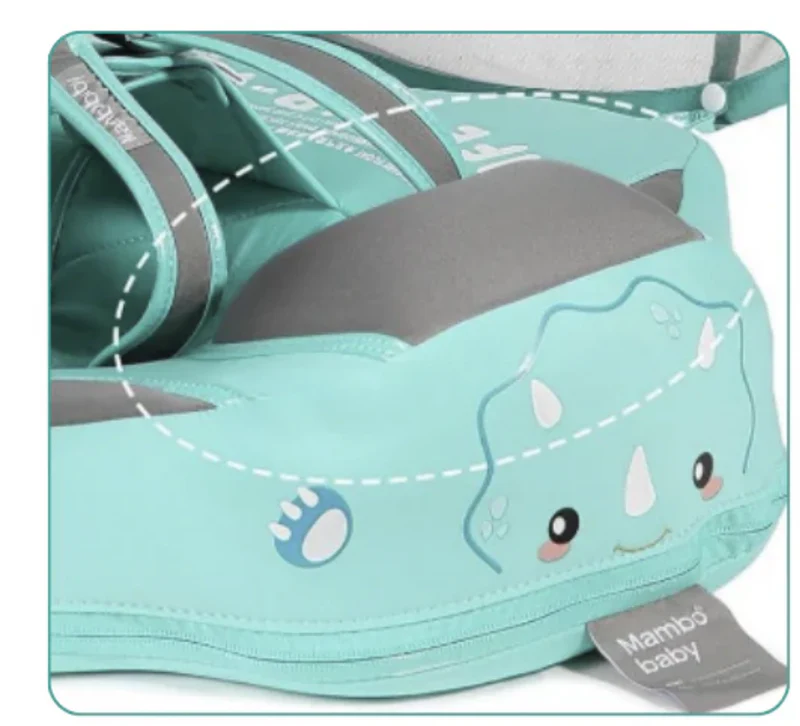 Close-up of the cushioned foam headrest